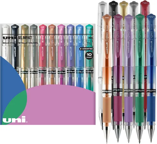 Miniatura 2 de Uniball Signo 207 - Bolígrafos de gel de gel, 15 bolígrafos surtidos, punta gruesa de 0.039 pulgadas, suministros de oficina, bolígrafos de tinta
