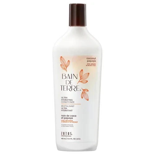 Miniatura 10 de Bain de Terre Acondicionador ultra hidratante de papaya de coco, para eliminar la humedad para cabello seco y dañado, con aceites de argán y monoi