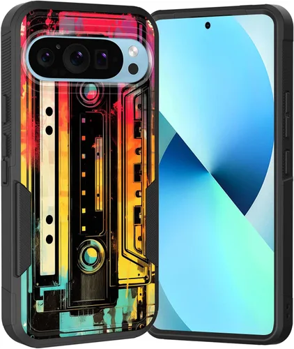 Miniatura 102 de Funda para Pixel 6A, Híbrida de Doble Capa de Servicio Pesado Resistente a Prueba de Golpes PC Duro + Funda Protectora de Silicona Suave para Google