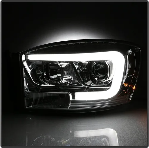 Miniatura 8 de ACANII - Para 2006-2008 Dodge Ram 1500 2500 3500 Truck LED Tube Projector Faros delanteros del lado del conductor y del pasajero