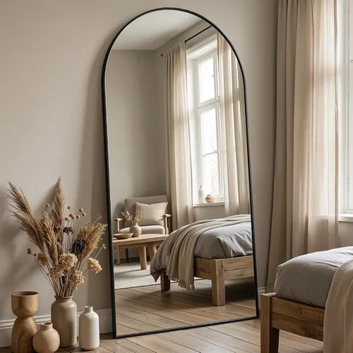 Miniatura 19 de Antok Espejo colgante de longitud completa sobre la puerta, espejo de pared independiente para dormitorio, sala de estar, entrada, 48 pulgadas
