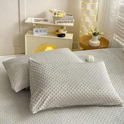 Miniatura 13 de Sábana de cama de punto Minky sólido, sábana de forro polar de terciopelo cálido, sábana encimera, manta de cama ligera, individual, gris oscuro