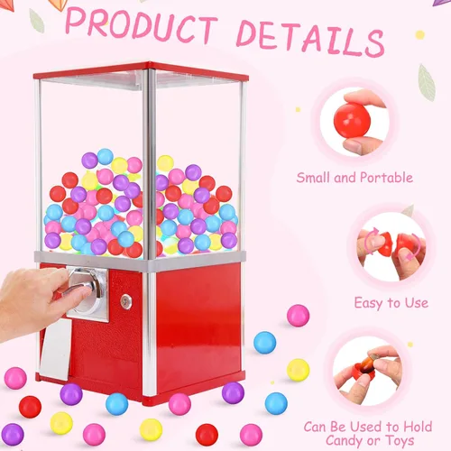 Miniatura 3 de Honoson 500 unidades de máquinas expendedoras de 1.1 pulgadas, cápsulas pequeñas vacías de juguete de plástico de colores transparentes para regalos