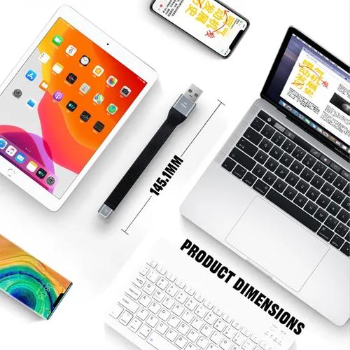 Miniatura 2 de Adaptador USB C a USB 3.0, 10Gbps USB C macho a tipo C hembra adaptador OTG Cable bidireccional OTG, cable plano Thunderbolt3 a USB 3.0 para PC