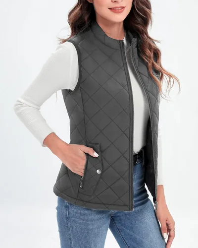 Miniatura 2 de Xeoxarel Chaleco acolchado para mujer, chaleco acolchado (disponible en 2 bolsillos interiores)