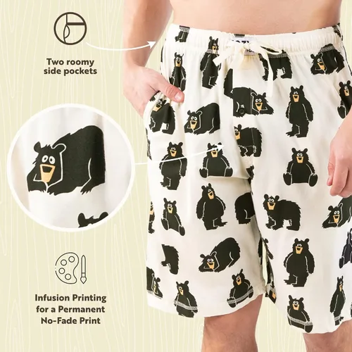 Miniatura 6 de Lazy One - Pantalones cortos de pijama para hombre, ropa de dormir