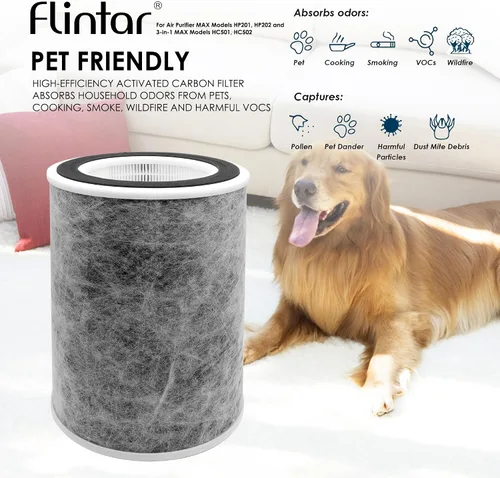 Miniatura 4 de Filtro de repuesto HP202, compatible con purificador de aire Shark Max modelo HP201, HP202, UA205, AP1000, HC501, HC502, se compara con la parte #