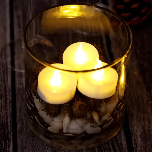 Miniatura 8 de AGPTEK Velas LED sin llama sin parpadeo que funcionan con pilas, velas de té de larga duración para bodas, vacaciones, fiestas, decoración