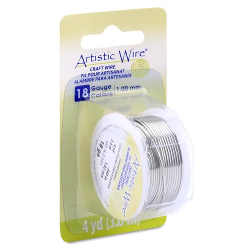 Miniatura 12 de Artistic Wire Alambre de Cobre Coloreado Plateado en Plata Resistente al Deslustre para Manualidades y Envolver Joyería, Resistente al Deslustre