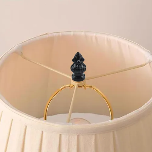 Miniatura 5 de Perilla de Remate de Lámpara de Latón Antiguo Decoración de Remate de Lámpara Retro con Tornillo de Doble Rosca para Pantalla de Lámpara, Compatible