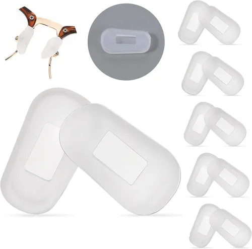 Almohadillas de nariz para gafas, almohadillas de silicona suave para la nariz, almohadillas deslizantes para puente nasal, protectores de nariz