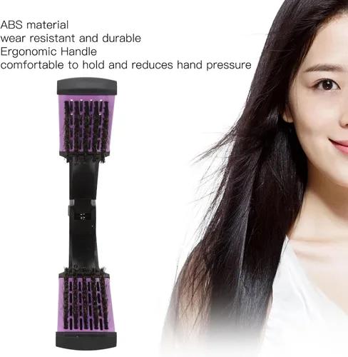 Miniatura 3 de Dioche Cepillo de pelo con abrazadera de cerdas, peine alisador de pelo, suave de doble cara con mango ergonómico para alisar y alisar el cabello