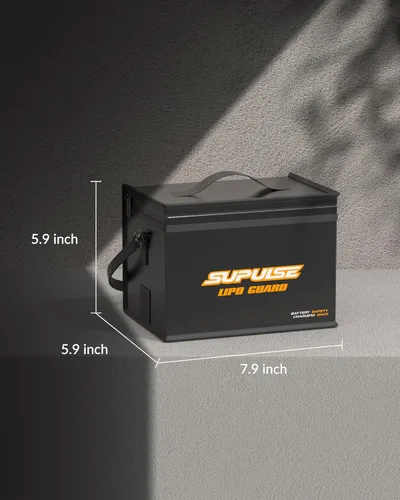Miniatura 8 de SUPULSE Lipo Bolsa de batería ignífuga a prueba de explosiones Bolsa de gran capacidad para cargar batería y bolsa de protección de almacenamiento