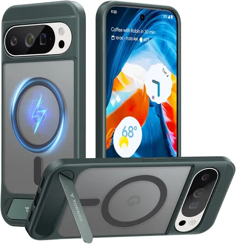 Miniatura 10 de TORRAS Funda magnética y con soporte para Google Pixel 9 Pro XL, compatible con MagSafe, protección contra caídas de grado militar de 12 pies