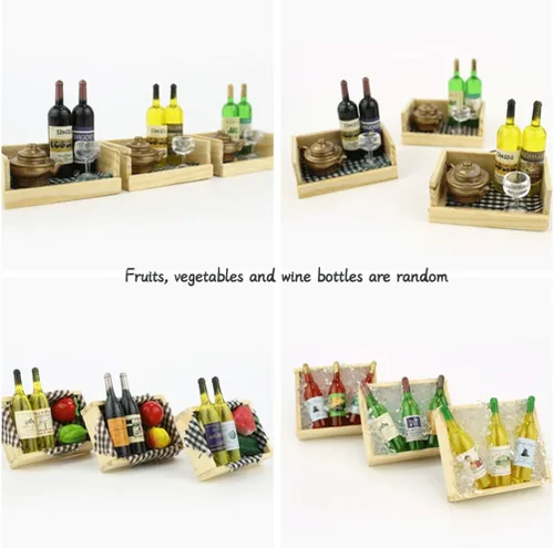 Miniatura 6 de 10 unids/set creativo estereoscópico botella de vino serie nevera imán nevera etiqueta magnética Home Deco imán accesorios de cocina (madera)