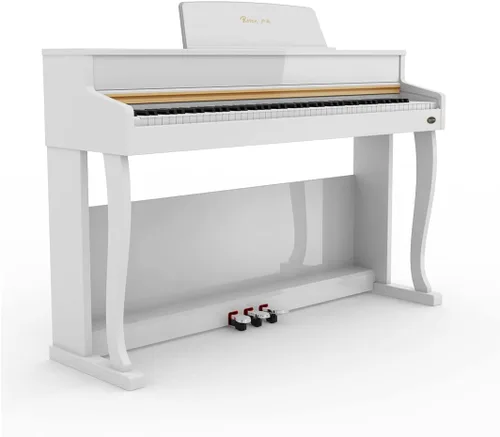 Rosen P70 - Piano digital de 88 teclas, piano para el hogar de tamaño completo, teclado pesado con soporte premium vertical para principiantes,