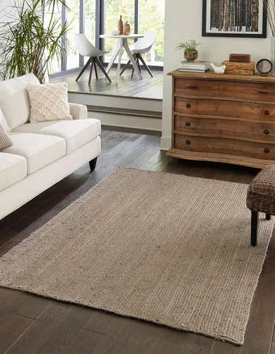 Miniatura 36 de Unique Loom Colección Jute Trenzado - Alfombra de área Dhaka (7' 1" x 10' Rectángulo, Blanco)
