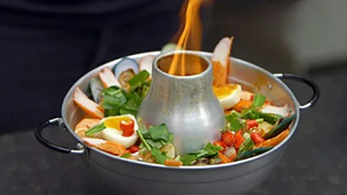 Miniatura 8 de Olla caliente tailandesa de aluminio Tom Yum Cuenco 22 Cm.