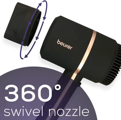 Miniatura 5 de Beurer HC35 - Secador de pelo compacto de 1500 W, tecnología iónica que reduce el encrespamiento, secador de pelo de viaje ligero y portátil con 4