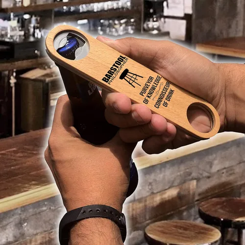 Miniatura 2 de Abrebotellas de velocidad de madera, abrebotellas de barman (filósofo de barstool filósofo)