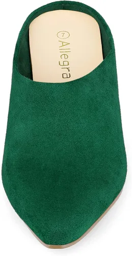 Miniatura 2 de Allegra K Sandalias de tacón de bloque para mujer con punta puntiaguda, negro y blanco