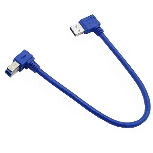 Miniatura 4 de Seadream Cable de impresora USB 3.0 en ángulo; paquete de 2 cables de 1 pie/11.8 in SuperSpeed USB 3.0 A macho de 90 grados en ángulo recto a USB
