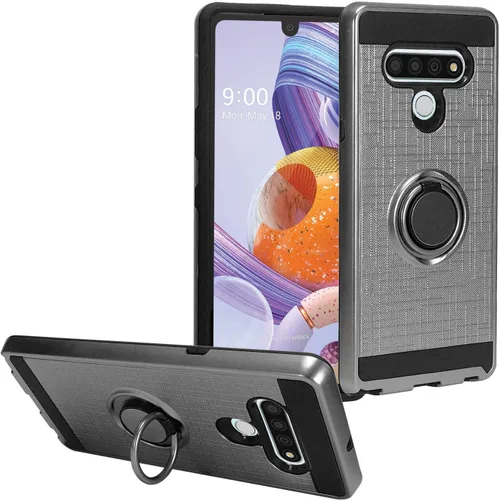 Miniatura 21 de Para LG Stylo 6 LM-Q730 (2020) - Funda híbrida con soporte de anillo - RS2 Negro