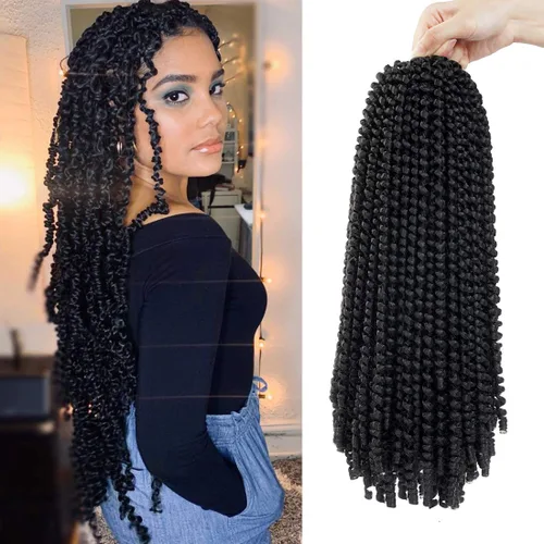 Miniatura 23 de Beyond Beauty Cabello de Ganchillo Spring Twist 90 hebras 8 pulgadas Spring Twists Esponjosas Trenzado, Trenzas de Ganchillo Spring Twist Bomb Twist