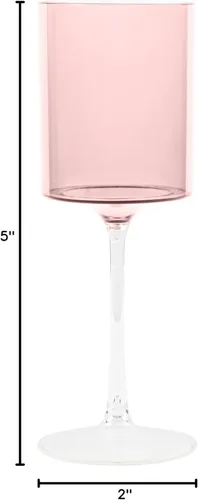 Miniatura 4 de PLASTICPRO Paquete de 10 copas de vino de plástico de 14 onzas, dos tonos, elegantes, desechables, con tallo, reutilizables, de plástico duro