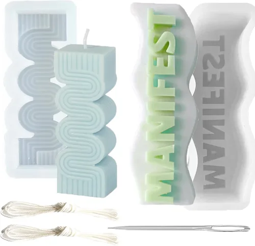 Miniatura 11 de Molde para hacer velas corporales masculinas y femeninas, 2 moldes de silicona con punzón de molde y aguja de gancho para velas para decoración