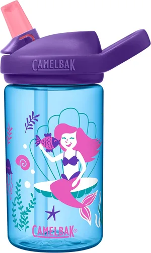 Miniatura 32 de CamelBak Eddy+ Kids Water Bottle with Bite Valve Straw, Leak‑Resistant Easy‑Sip Design for Everyday Hydration, 14oz Kids Monstruos de Skate