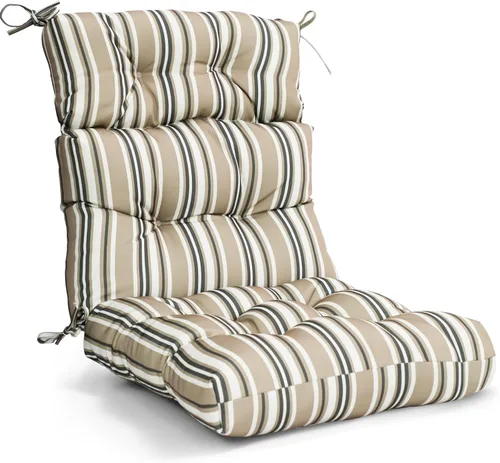 Miniatura 25 de EAGLE PEAK Cojín Acolchado para Silla de Patio con Respaldo Alto para Exteriores/Interiores, Juego de 1, 46'' x 22'', Azul Claro
