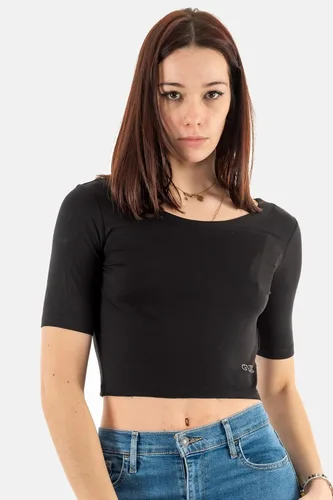Miniatura 2 de GUESS Camiseta de manga corta con cuello redondo y lazo en la espalda para mujer