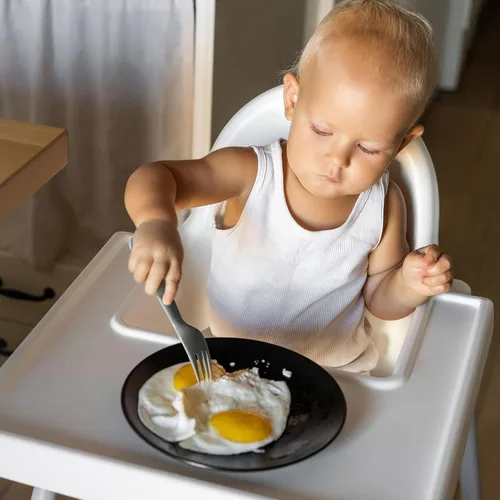 Miniatura 6 de Juego de 12 utensilios para niños pequeños, cucharas y tenedores de plástico para niños, cubiertos seguros para niños, cubiertos reutilizables