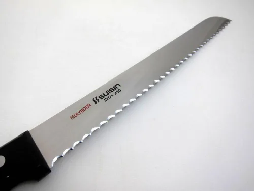 Miniatura 2 de Houcho. com Suisin Inox Serie de cuchillos de estilo occidental, genuino Sakai-fabricado, cuchillo de pan de acero Inox de 9.8" (250 mm)