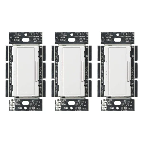 Miniatura 15 de Kit de interruptor regulador de intensidad Lutron Maestro LED+ para luces LED, halógenas e incandescentes regulables, 150W/3 vías o ubicaciones