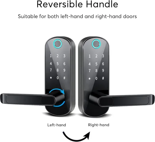 Miniatura 7 de TTLock Smart Lock - Cerradura automática de entrada sin llave con Bluetooth con huella digital y pantalla táctil para puerta delantera, oficina