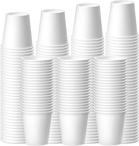 Miniatura 22 de Paquete de 50 vasos de papel blancos de 3 onzas, vasos desechables para el baño, vaso pequeño para enjuague bucal, vaso para aperitivos para agua