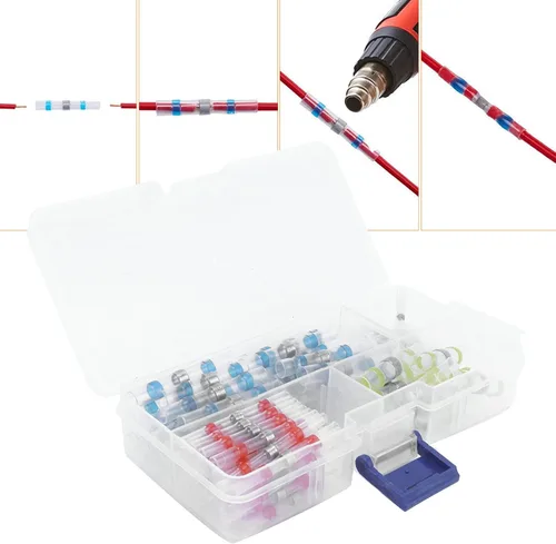 Miniatura 6 de Electrical Wire Crimp Terminals, Simple Transparent Shell, Heat Shrink End Connectors for Solder Ring Terminals(100pcs Boxed)