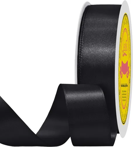 Miniatura 298 de Cinta de satén blanca antigua de doble cara de 1-1/2 pulgadas x 50 yardas, cinta de poliéster para envolver regalos, día de San Valentín, bodas