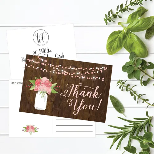 Miniatura 5 de Hadley Designs - Moderna y bonita flor mate en blanco para tarjetas de agradecimiento para bodas, damas de honor, novia o baby shower, profesores