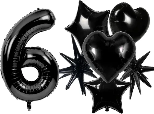 Miniatura 15 de TONIFUL Globos grandes de helio de letras B negras grandes de 40 pulgadas, globos de aluminio Mylar para decoración de suministros de fiesta