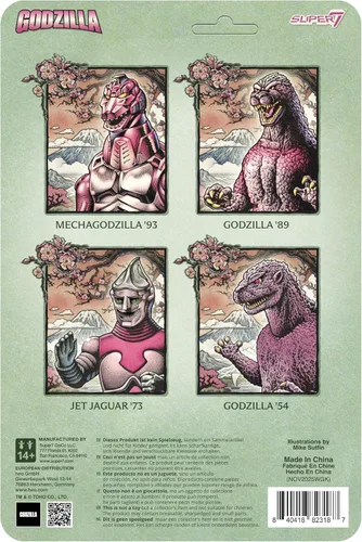 Miniatura 4 de Super7 Figura de reacción Toho Godzilla '89 (Festival de flor de cerezo) – Figura de acción de Toho Godzilla de 3.75 pulgadas – Coleccionables