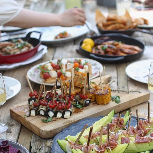 Miniatura 8 de Brochetas de bambú de 9 cm 100 piezas, palillos de dientes anchos y planos de madera de bambú para cóctel, malvaviscos, frutas, parrilla, bebidas