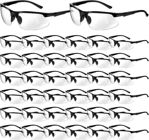 Miniatura 10 de Kathfly 36 gafas de seguridad resistentes a los arañazos, gafas de seguridad protectoras con lente (ámbar)