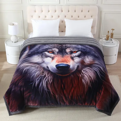 Miniatura 11 de JML - Manta coreana pesada de 85 x 93 pulgadas, 8.4 libras, manta de forro polar de franela de felpa estampada de lujo tamaño King para hombres