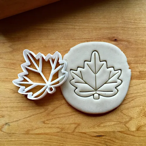 Miniatura 2 de Inc Cortador de galletas de hoja de arce redondeado, apto para lavavajillas (2 pulgadas)