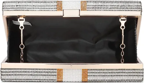 Miniatura 7 de Covelin Bolso de mano Dollar para mujer, bolso de noche con diamantes de imitación