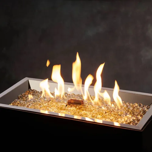 Miniatura 7 de The Outdoor Greatroom Company Quemador de gas propano – Kit de quemador de fuego de cristal lineal Plus Spark Ignition – Inserto para hoguera de gas