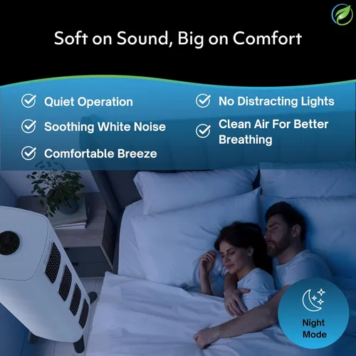 Miniatura 3 de Air Oasis iAdapt 2.0 H13 - Purificador de aire con filtro HEPA Reduce hasta el 99% de los virus, moho, polvo, humo, polen y olores